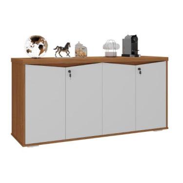 Imagem de Balcão 4 portas com Tranca França Freijó Branco - CasaH