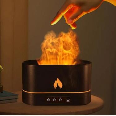 Imagem de Umidificador Difusor Aromatizador Moderno e Charmoso LED Efeito Chama 