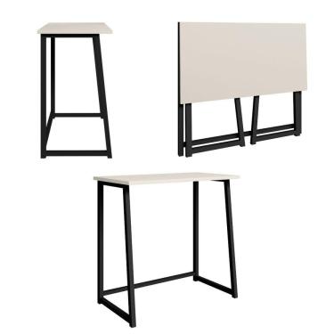 Imagem de Escrivaninha Computador Dobrável Escritório Home Office Fit Off White