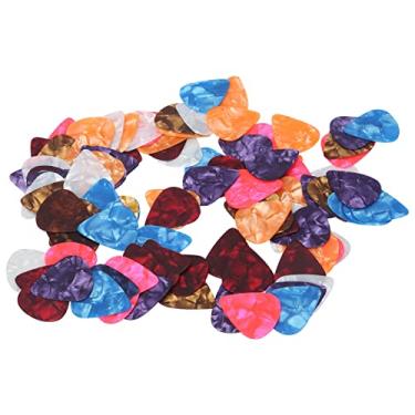 Imagem de Picaretas de Guitarra de 100pcs, Instrumento Musical Colorido 3 Espessuras 0,46 Mm 0,71 Mm 0,96 Mm Com Design para Guitarras de Baixo Acústico Elétrico Ukuleles (0,71 * 100 peças)