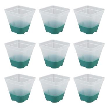 Imagem de Base de Silicone Plástico Quadrado Vaso Maconha Kits de Vaso de Berçário Vasos de Plântulas Brotando de Jardim Ao Ar Livre Bola de Vaso para Suculentas, Orquídeas, Tomates Com
