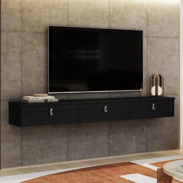 Imagem de Rack Suspenso para Tv até 65 Polegadas 180cm Line Preto Ac