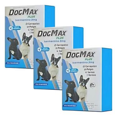 Imagem de Anti Carrapatos Pulgas Vermes e Sarna DogMax  Comprimidos para Todas a