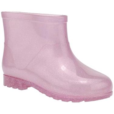 Imagem de Galocha Infantil Menina Bota Cano Curto Bota Borracha Chuva Cinza, Rosa, Pink e Preto (Rosa, BR, Criança de 1 a 3 anos, Numérico, 17)