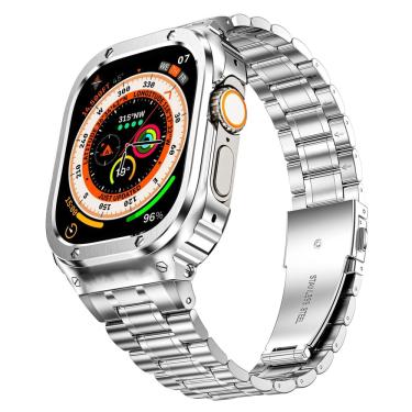 Imagem de Watch Band + Case em aço inoxidável MiOhHR para Apple Watch Ultra 2 1 49 mm