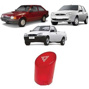 Imagem de Lente Botão Pisca Alerta Média Vermelha Ford Escort Fiesta