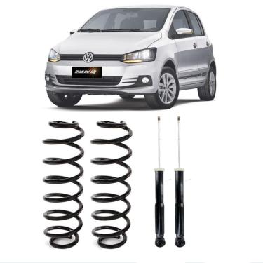 Imagem de Par Mola Gnv + Amortecedores Traseiros - Fox 2007 2008 2009.