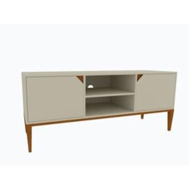 Imagem de Rack ART grande central MDF Nude e Madeira 134x67x44