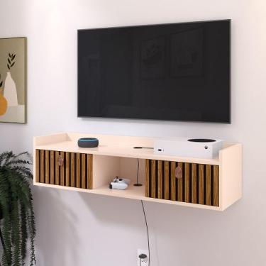 Imagem de Rack Suspenso Vegas Painel 32 Polegadas Com 2 Portas E Nicho 0.90 cm V