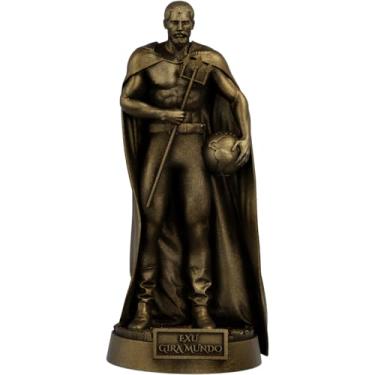 Imagem de Estátua Exu Gira Mundo Imagem Umbanda Candomblé (Cor Ouro Velho)