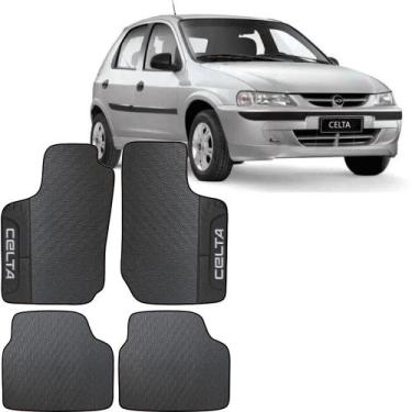 Imagem de Lindo jogo tapete 4 peças carro automotivo  na cor preto chevrolet cel