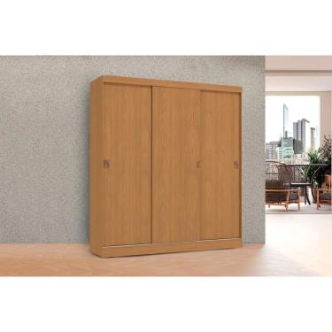Imagem de Guarda Roupa Casal 3 Portas de Correr e 2 Gavetas R589 Canela - Kappesberg