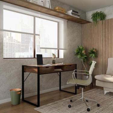 Imagem de Escrivaninha Whoa Ipê e Preta - Mobly