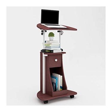 Imagem de Mesa com sobrecama, mesa de computador móvel, mesa de colo móvel, mesa sobrecama, sofá, notebook, laptop, altura ajustável, com 4 rodízios bloqueáveis, com rodas sobre a cama