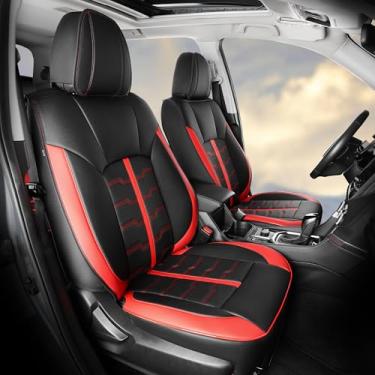 Imagem de Capas de assento de carro para Outback Forester Crosstrek XV Legacy Impreza - 2014-2025 conjunto completo protetor de assento de couro sintético à prova d'água acessórios de carro SUV dianteiro e