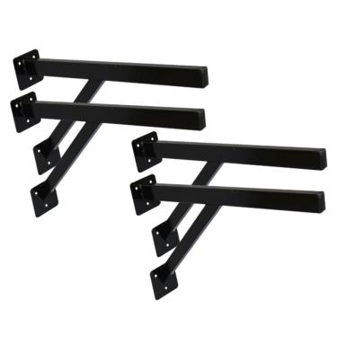 Imagem de Kit 4 Suportes Parafusar Bancada Pia Pedra Mármore 40X20Cm