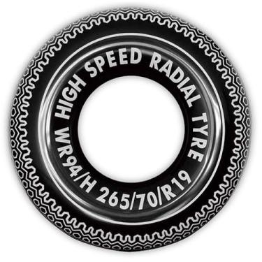 Imagem de Boia Inflável Pneu Preta - Redonda - 90 CM