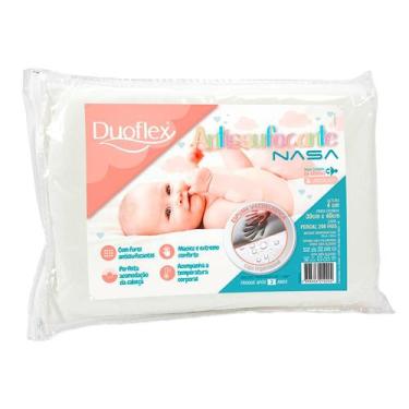 Imagem de Travesseiro Antissufocante para Bebe Nasa Infantil Duoflex Viscoelásti