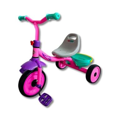 Imagem de Triciclo Infantil com Pedal Azul – Para Crianças a Partir de 1 Ano e Meio, Assento Ajustável, Até 30kg (Rosa)