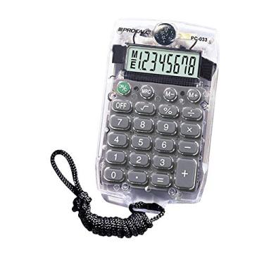 Imagem de Calculadora De Bolso 8 Dig. Pc033 Transparente c/cordão
