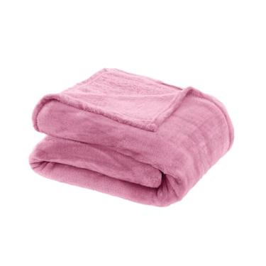 Imagem de Cobertor, Manta, Toque de seda, 180x220cm, 100% Poliester, Toque macio, 250g/m�, Altihaus, Alta durabilidade, Elegante, Conforto t�rmico (Ros�)