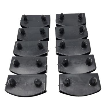 Imagem de 10 peças de 54 x 9 mm dimensão interna de plástico preto substituto suportes de ripas de cama feixes tampas acessórios de móveis para segurar ripas de madeira base de cama