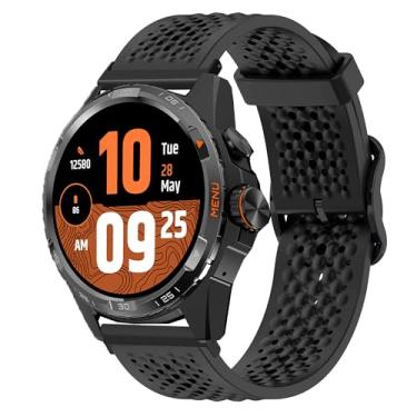 Imagem de Pulseira de silicone compatível com pulseira TicWatch Atlas, 20 mm, 22 mm, 24 mm com fivela de metal compatível com Ticwatch Atlas, Pro 5 Enduro, Pro 5, Pro 3 Ultra BT/LTE, Pro, Pro S, Pro 4G, E2, S2