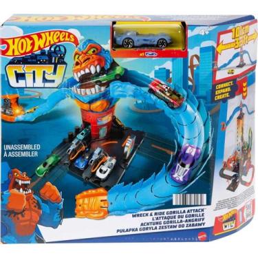 Imagem de Pista Hot Wheels City Nêmesis Posto de Gasolina Ataque do Gorila Matte