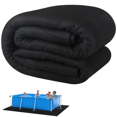 Imagem de ACTREY Almofada de forro de piscina acima do solo Retângulo de 40 x 81 cm | Evita perfurações|Feito de material geotêxtil de poliéster ecológico forte | Prolonga a vida útil do forro|Almofadas de