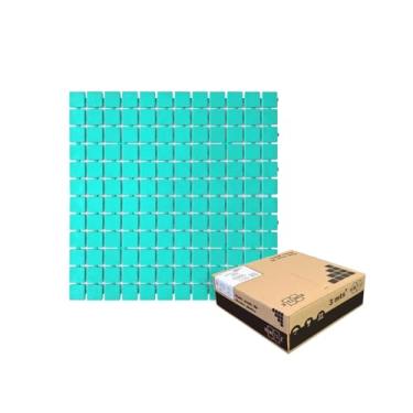 Imagem de Revestimento em Pastilha para Piscina e Banheiro, 32,5 x 32,5 cm, Verde Água, Polipropileno, Antideslizante
