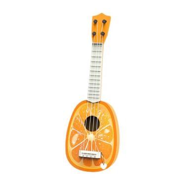 Imagem de YIJU Ukulele infantil, instrumento musical de brinquedo que melhora as habilidades auditivas, brinquedo educacional de aprendizagem, guitarra pequena para, Laranja