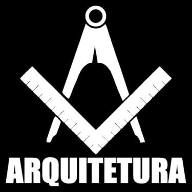 Imagem de Adesivo Profissão Arquitetura para Estudantes Arquitetos Ideal para notebook carro portas vidros Paredes vários tamanhos (BRANCO, 20x20cm)