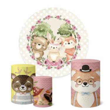 Imagem de Trio Capas Cilindro + Painel Redondo 1,50m Bosque - Fadrix, K1BSQ0015