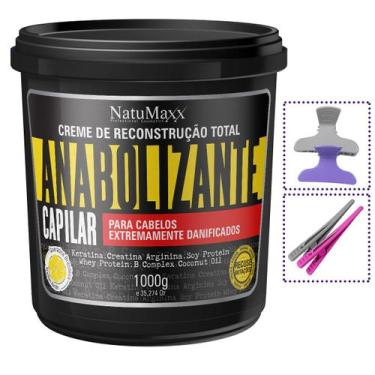 Imagem de Máscara Capilar Anabolizante Fortificante 1kg + Brindes - Natumaxx