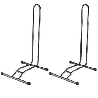 Imagem de 2 Suportes De Bike Expositor Chão Bicicletário Individual Desmontável 