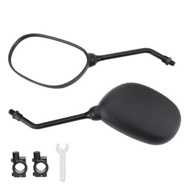 Imagem de ETOREAIR Espelhos laterais de guidão de 7/20.3 cm para motocicletas Ebike Moped Dirt Bike ATV Conjunto de espelhos retrovisores universais com grampos de montagem - Espelhos de bicicleta pretos para