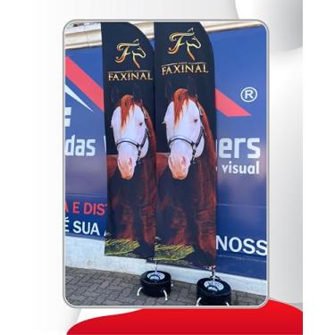 Imagem de Wind Banner Premium Completo Personalizado 3,50 metros Dupla Face