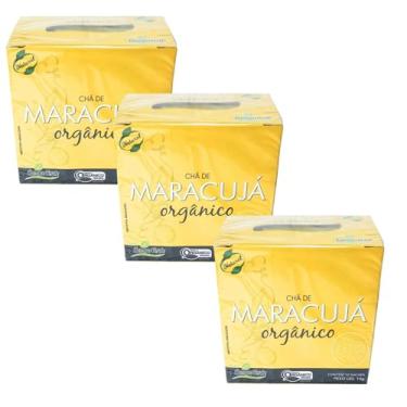 Imagem de Chá Maracujá Frutos Orgânico Kit 3 Caixas Campo Verde
