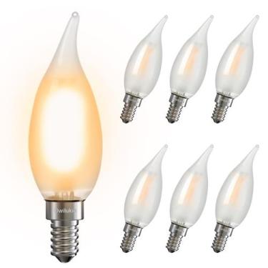 Imagem de Lâmpada LED Owilukie Chandelier Frosted 6W (equivalente a 60W), pacote