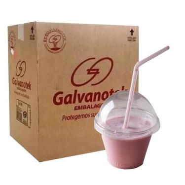 Imagem de Copo Com Tampa Bolha 250Ml Com Ou Sem Furo C/400 Sem Furo - Galvanotek