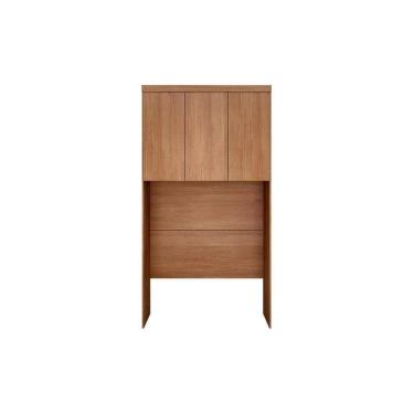 Imagem de Modulado De Quarto Armário Ponte Aéreo Solteiro Rizon-linea C- 3 Portas Cumaru - Horizonte