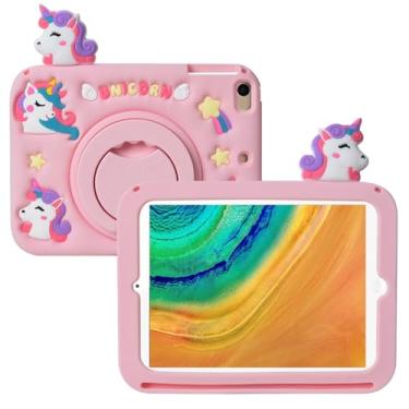 Imagem de Capa de desenho animado para Samsung Galaxy Tab S6 Lite de 10,4 polegadas, MONEHOYSY com suporte de silicone macio [à prova de quedas, à prova de choque, antiderrapante] Capa traseira com suporte