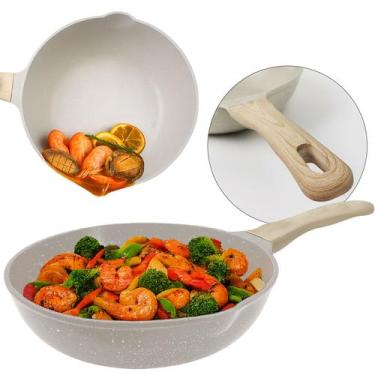 Imagem de Panela Frigideira Cerâmica Antiaderente Fogão Cooktop Indução E Gás Li