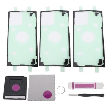 Imagem de ASHATA Tampa do Telefone Adesivo, Porta Traseira do Telefone de Fita Dupla Face para Nota 10 Com 3 Adesivos e Kit de Ferramentas,