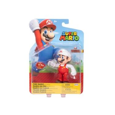 Imagem de Nintendo - Super Mario Bros - 10 cm articulated figure - Fire Mario with Fireball