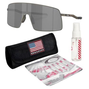 Imagem de OAKLEY Óculos de sol SUTRO TI OO6013 armação fosca com lentes PRIZM PRETA com kit oficial de óculos, Metálico fosco, 36 mm