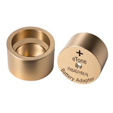 Imagem de 2 peças de adaptador de bateria para câmera eTone PX640 para câmeras de filme vintage, feito de cobre, adaptador perfeito para baterias Yashica Electro GX e A675/LR44/SR44.