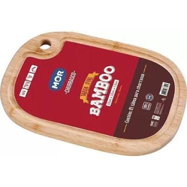 Imagem de Tábua Para Churrasco Oval Mor Bamboo 33 X 23 Envio Imediato