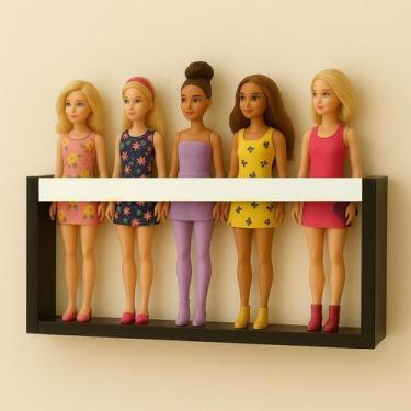 Imagem de Estante Porta Bonecas Nicho Parede Organizador Coleção - Arte Cedro De