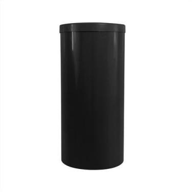 Imagem de Lixeira Plástica 50 Litros 30X70 Com Aro Plástico - Preta - JSN